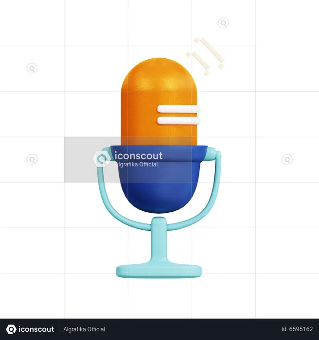 Microphone  3D Icon