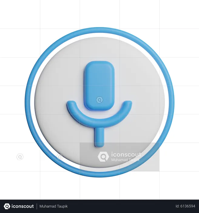 Microphone  3D Icon