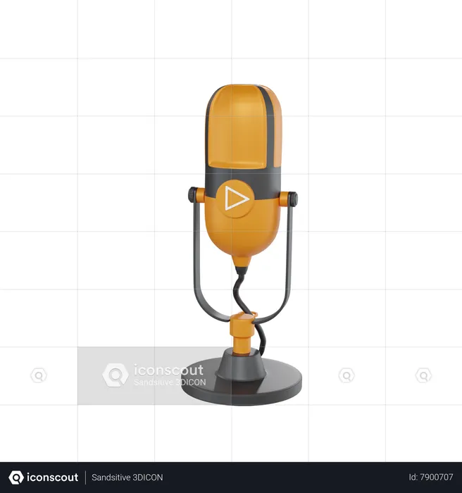 Microphone  3D Icon