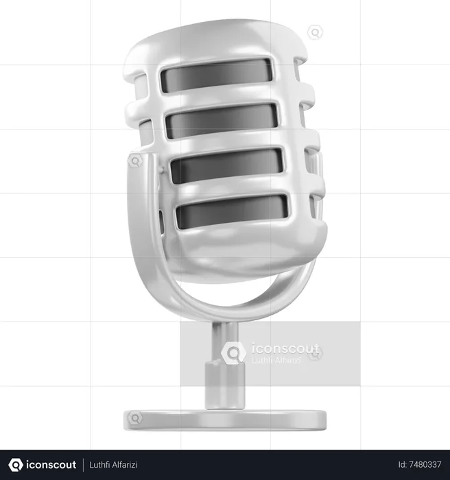 Microphone  3D Icon