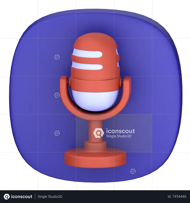 Microphone  3D Icon