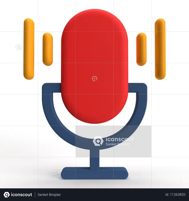 Microphone  3D Icon