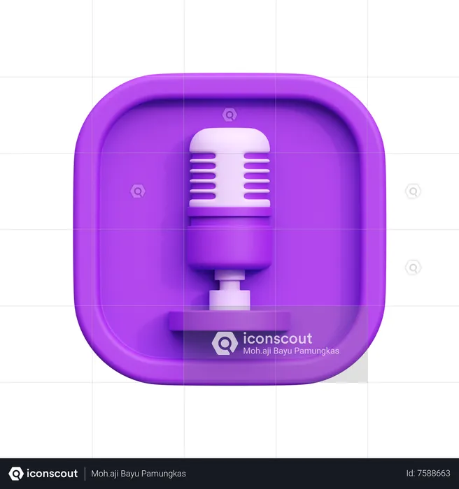 Microphone  3D Icon