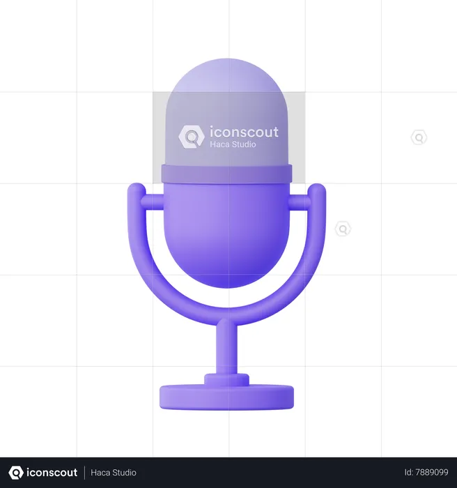 Microphone  3D Icon