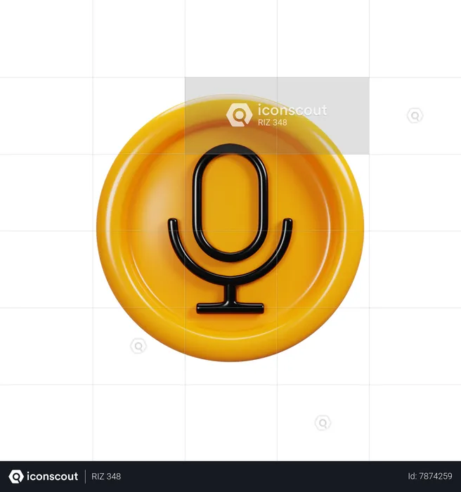 Microphone  3D Icon