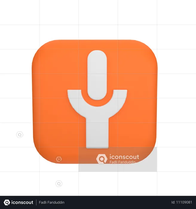 Microphone  3D Icon