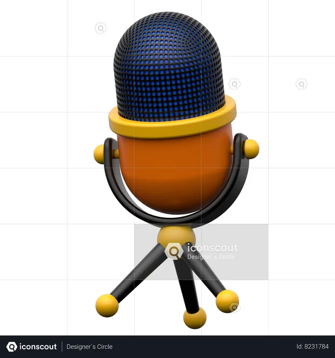 Microphone  3D Icon