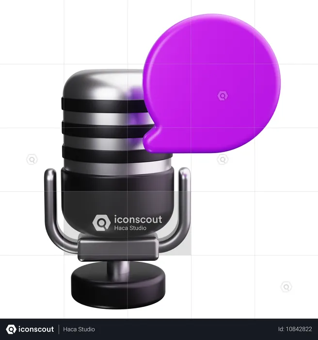 Microphone  3D Icon