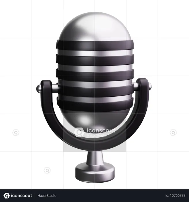 Microphone  3D Icon