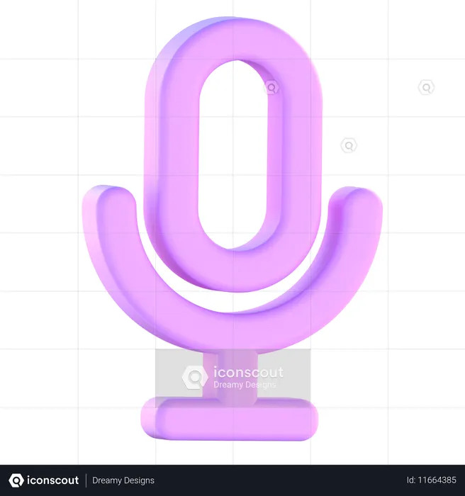 Microphone  3D Icon