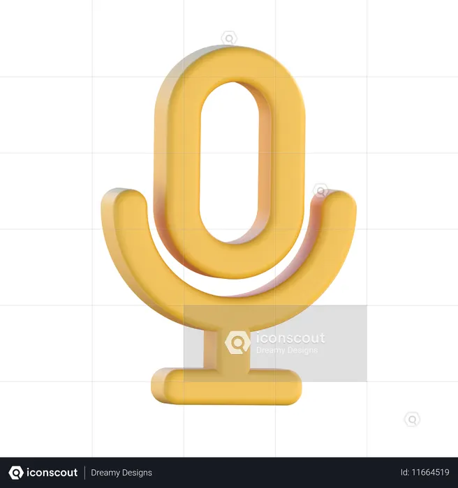 Microphone  3D Icon
