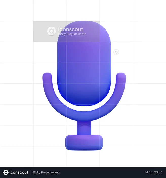 Microphone  3D Icon