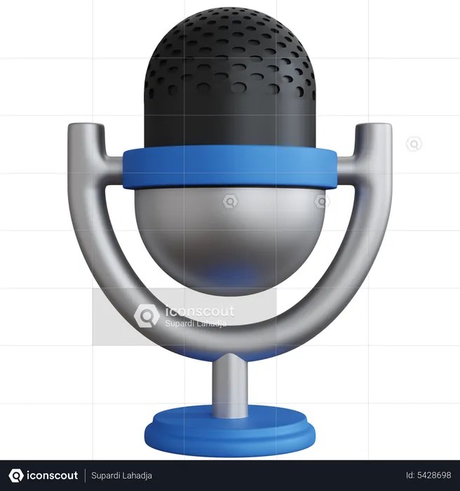 Microphone  3D Icon