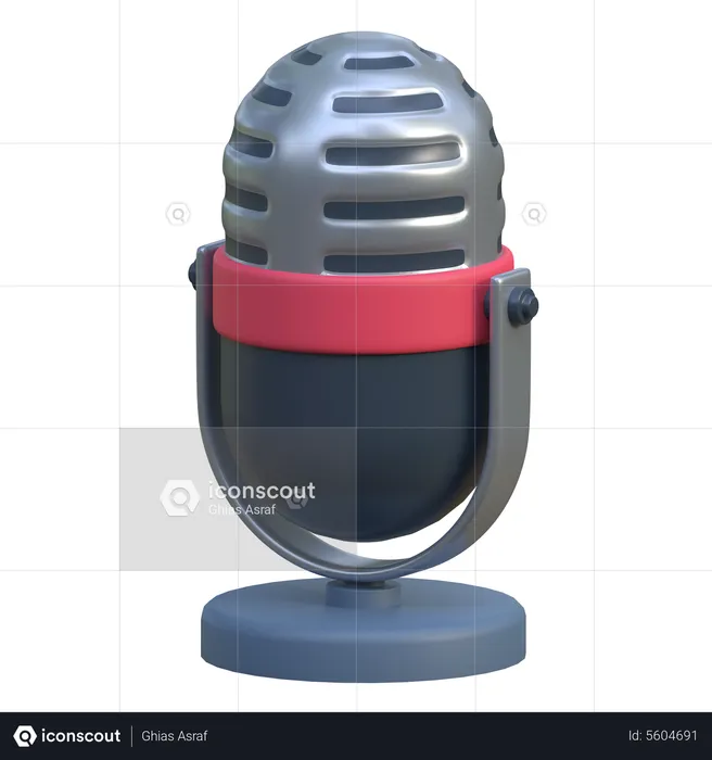 Microphone  3D Icon