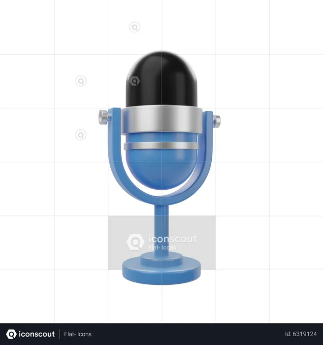 Microphone  3D Icon