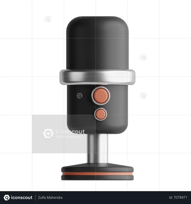 Microphone  3D Icon