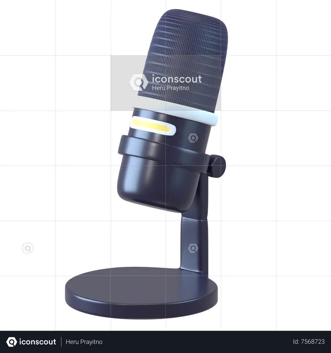 Microphone  3D Icon