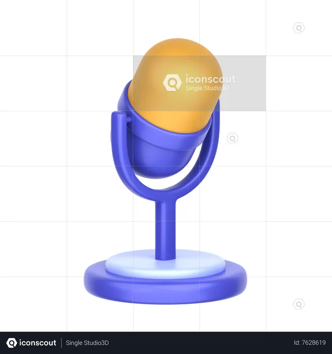 Microphone  3D Icon