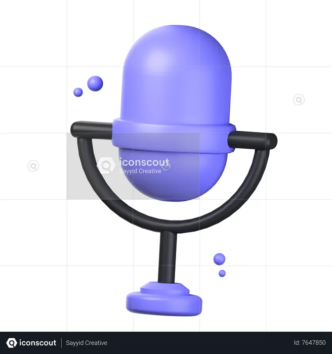 Microphone  3D Icon