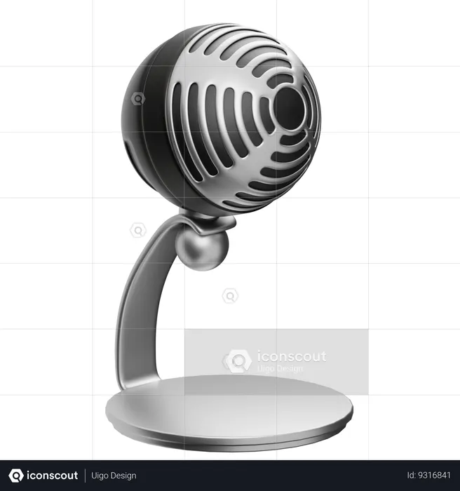 Microphone Condenser  3D Icon