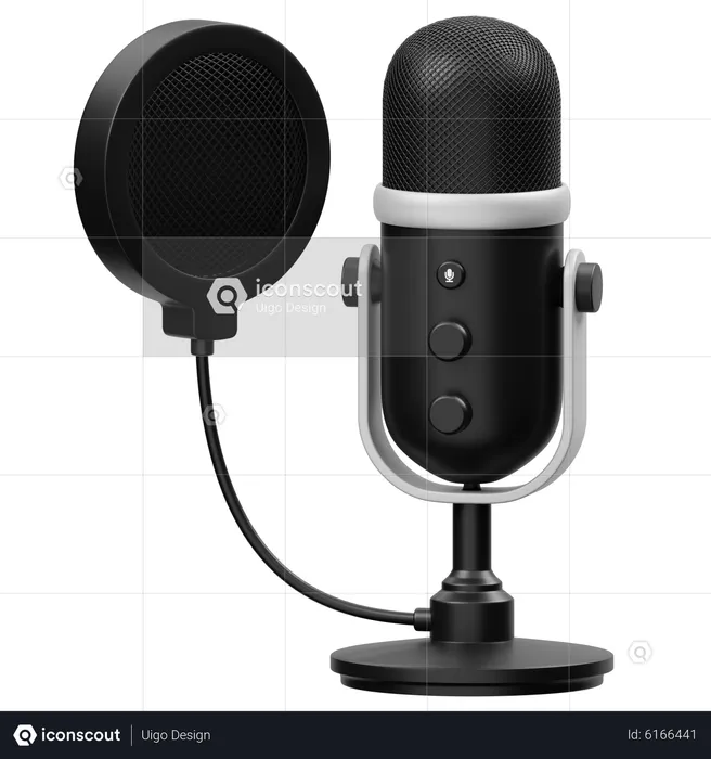 Microphone Podcast  3D Icon