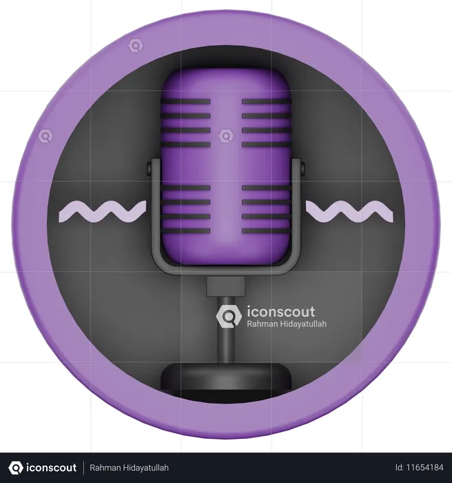 Microphone Podcast And Audio Communication  3D Icon