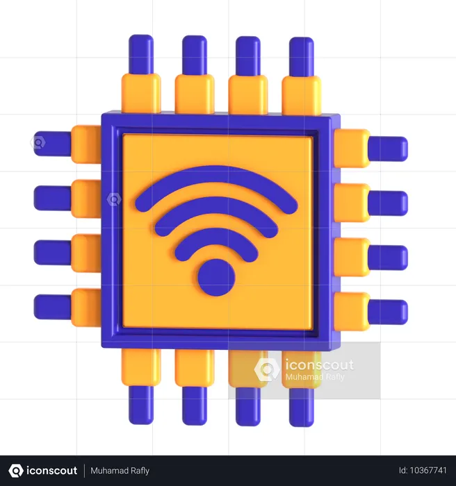 Microprocessor  3D Icon