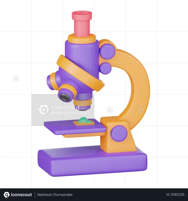 Microscope  3D Icon