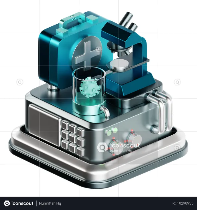 Microscope  3D Icon