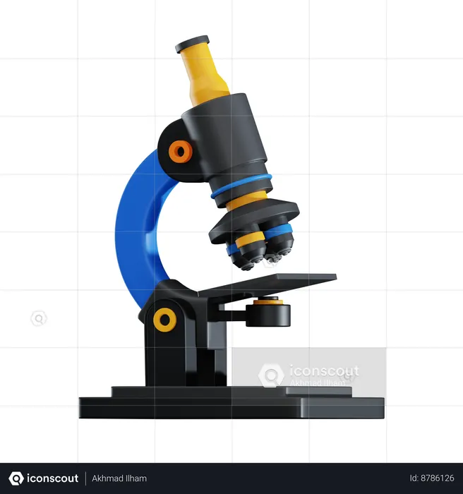 Microscope  3D Icon