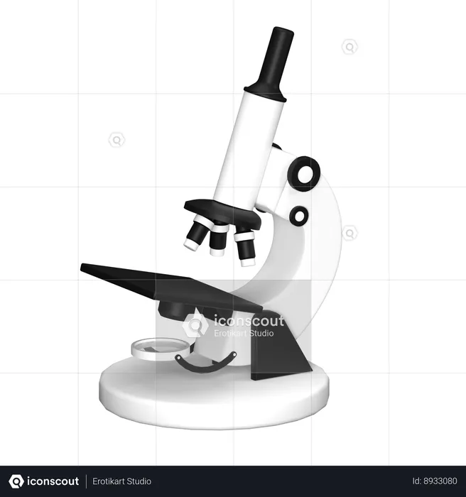 Microscope  3D Icon