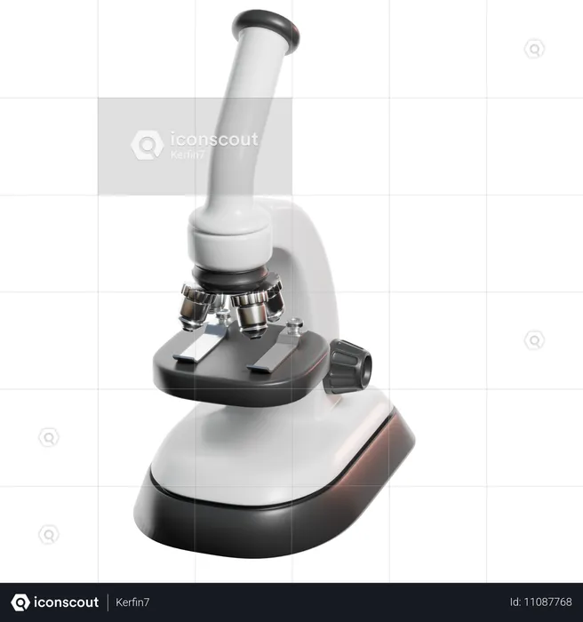 Microscope  3D Icon