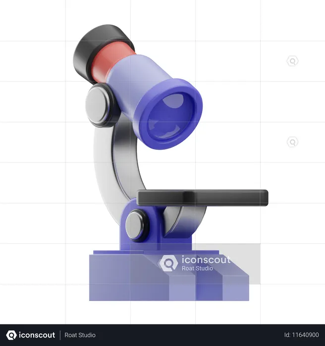 Microscope  3D Icon