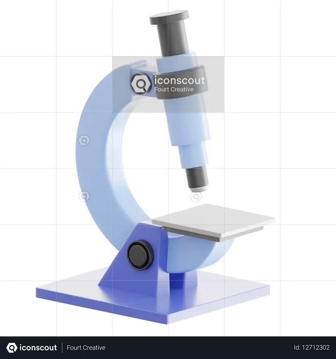 Microscope  3D Icon