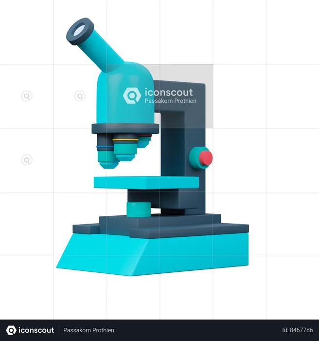 Microscope  3D Icon