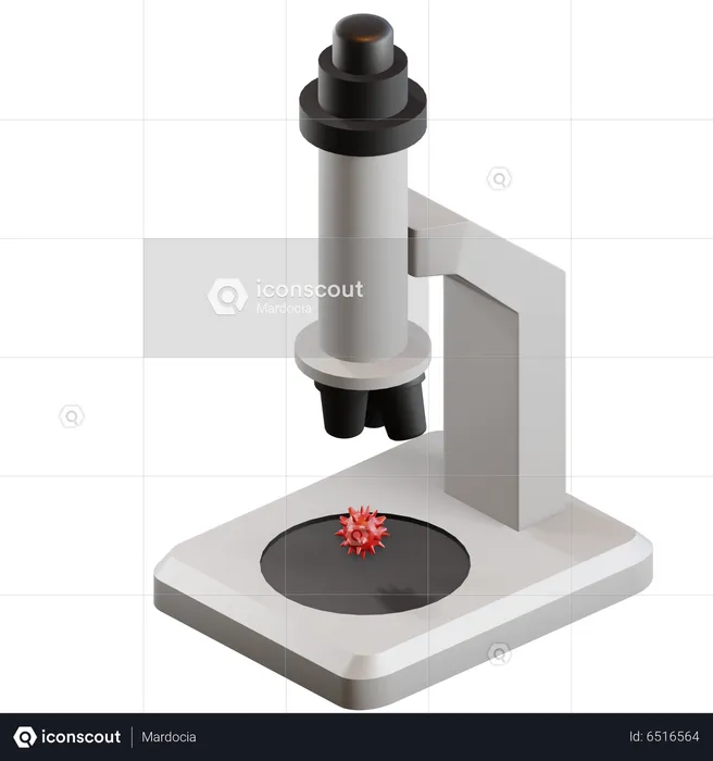 Microscope  3D Icon