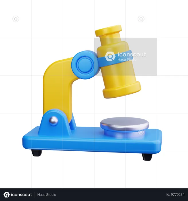 Microscope  3D Icon