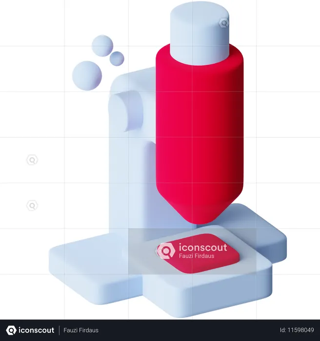 Microscope  3D Icon
