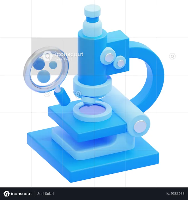 Microscope  3D Icon