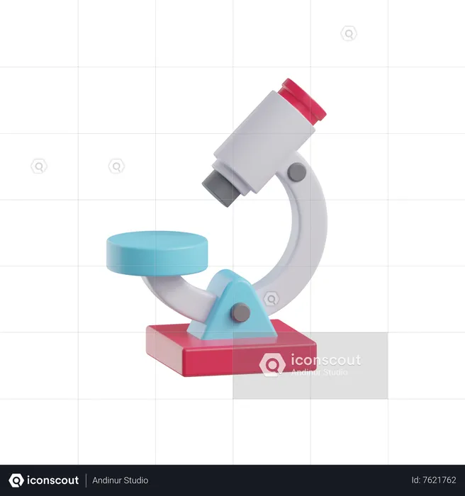 Microscope  3D Icon