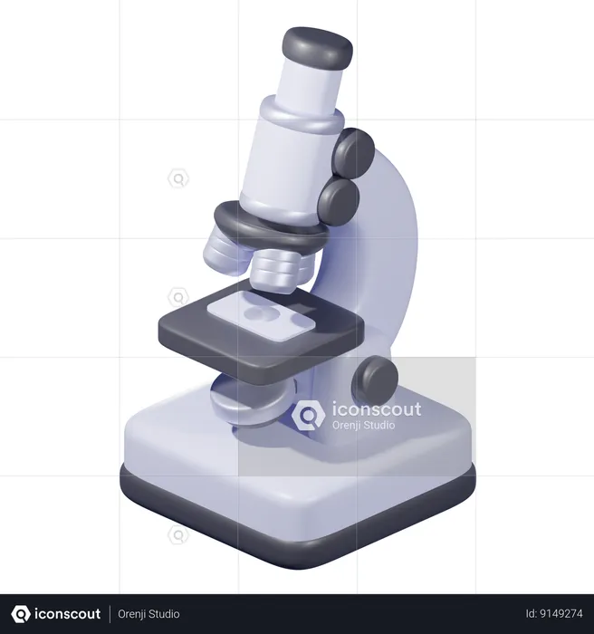 Microscope  3D Icon