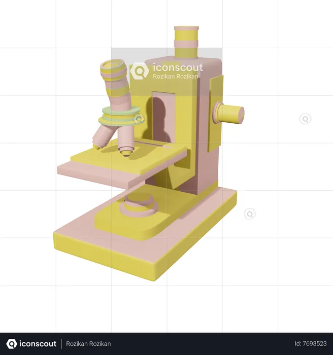 Microscope  3D Icon