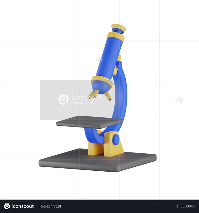 Microscope  3D Icon