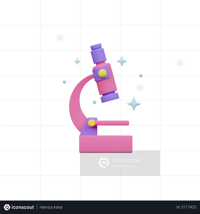 Microscope  3D Icon