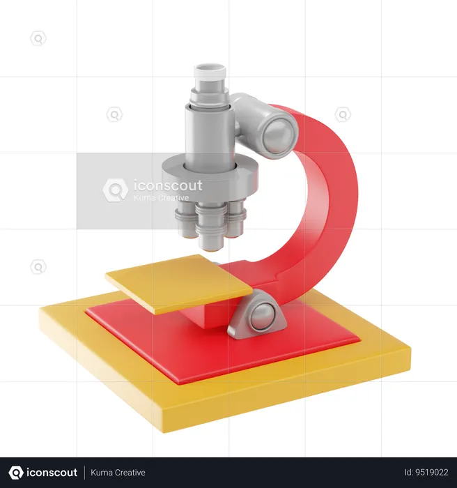 Microscope  3D Icon