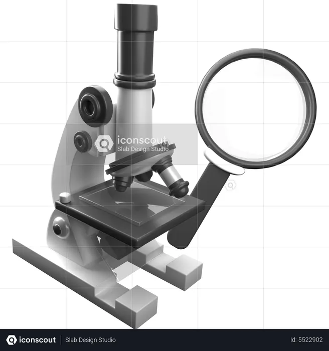 Microscope  3D Icon