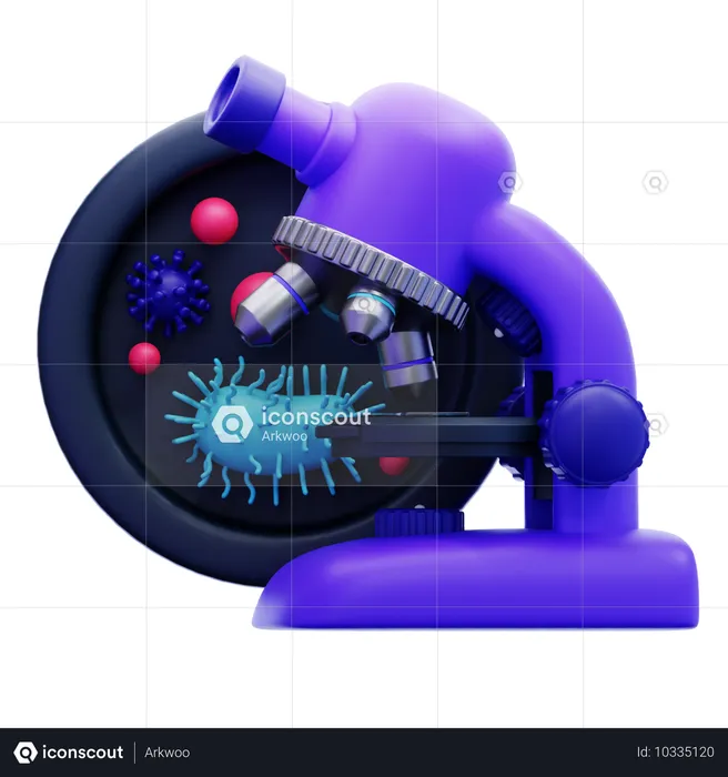 Microscope  3D Icon