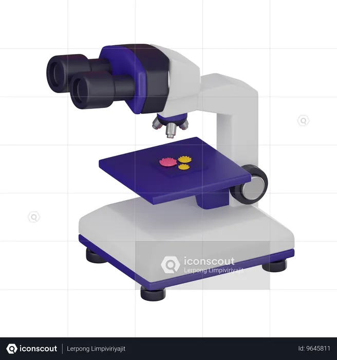 Microscope  3D Icon