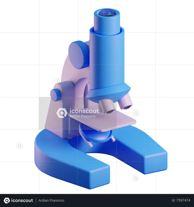 Microscope  3D Icon