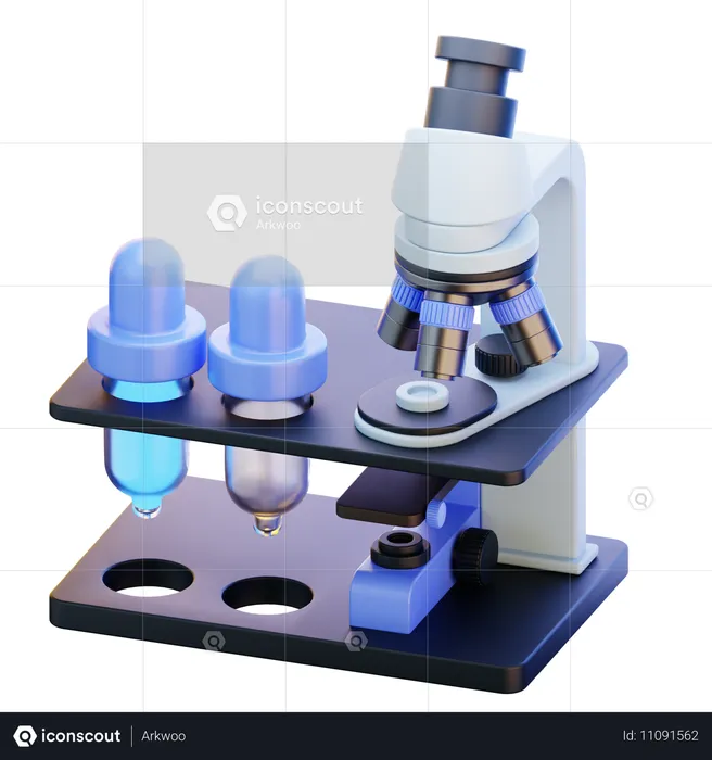 Microscope  3D Icon